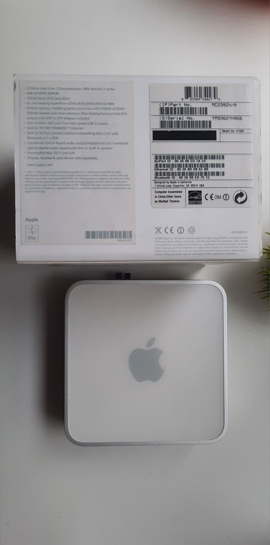 Mac mini 2.5/8ram/ssd60