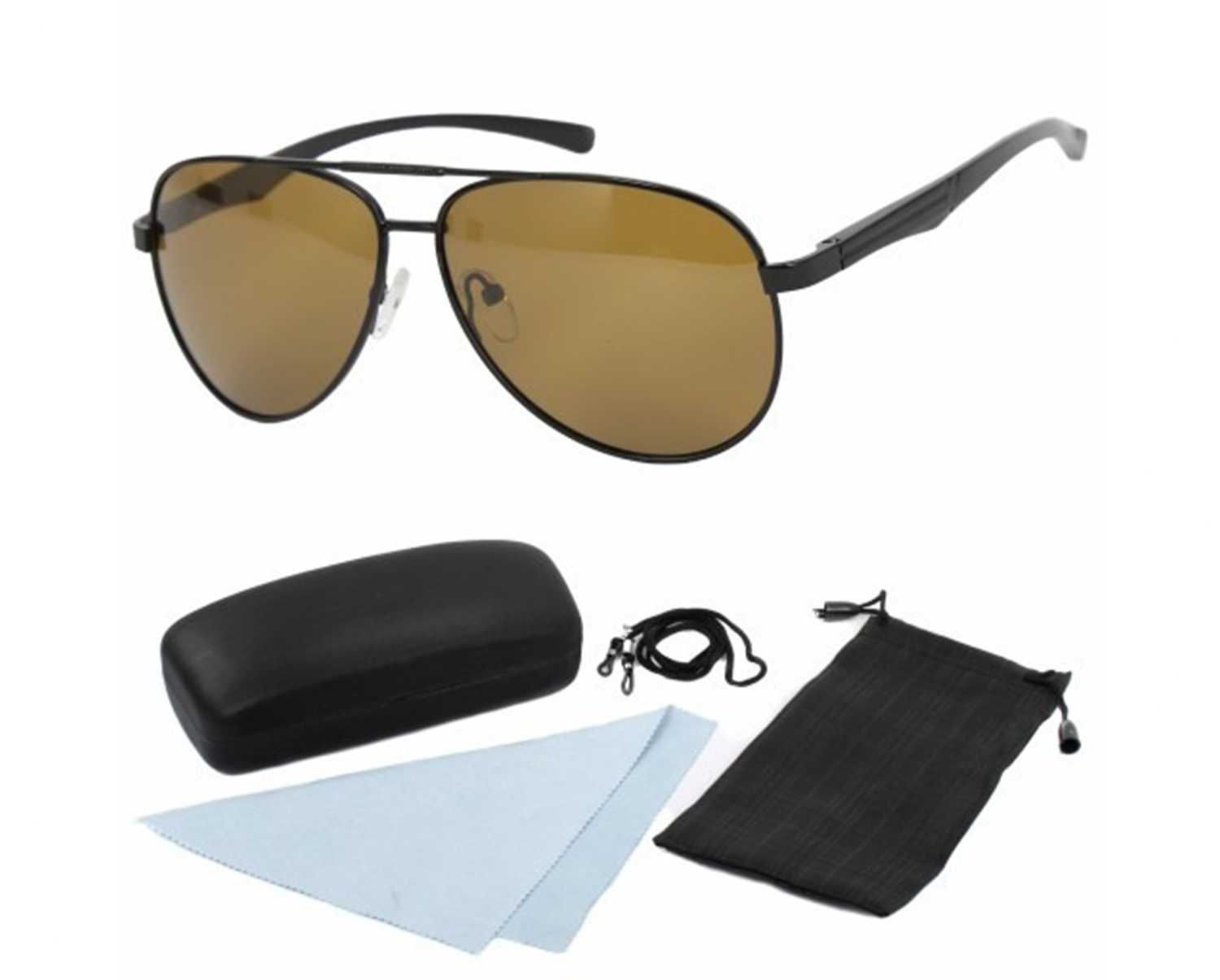 Polar Fashion 3004 C1 żółte przeciwsłoneczne okulary