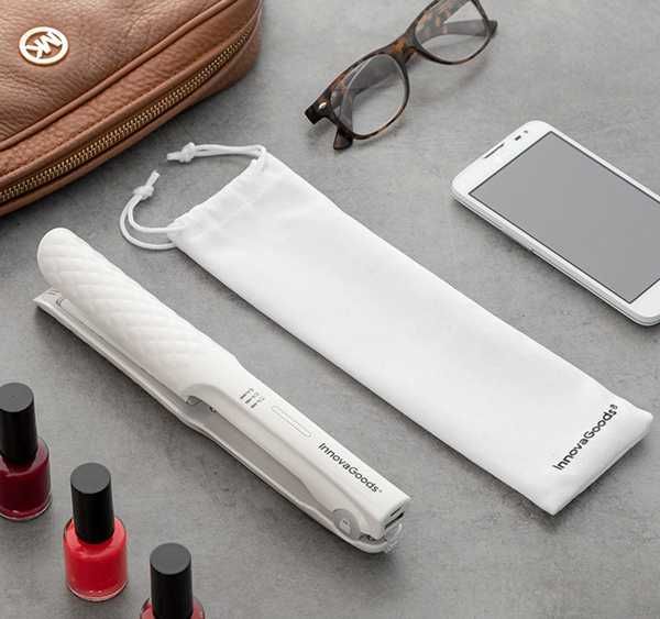 Alisador de Cabelo Recarregável com Power Bank