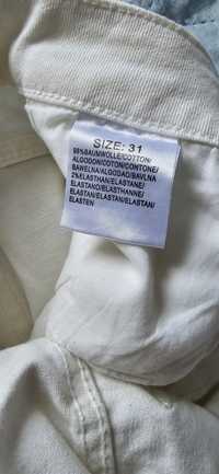 Jeansy spodnie Mimidave Jeansy białe śmietankowe r. 31
