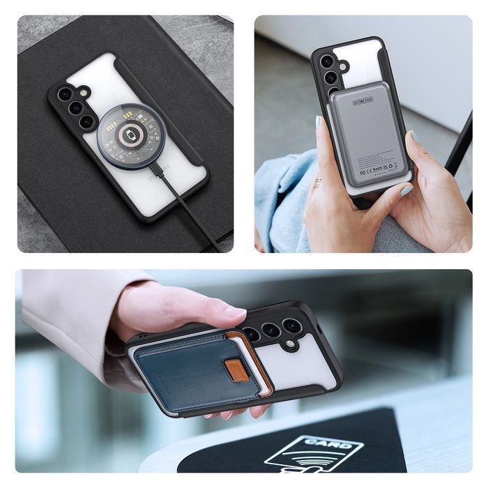 Etui Dux Ducis Skin X Pro do Samsung S24+ z MagSafe i klapką - czarne