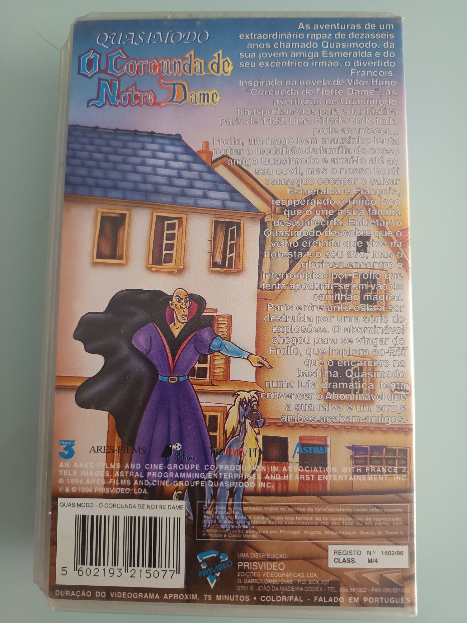 VHS Quasimodo o corcunda de nôtre Dame