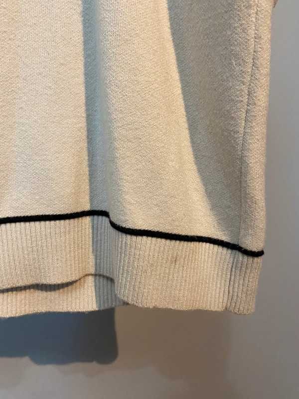 casaco cardigan beje de algodão