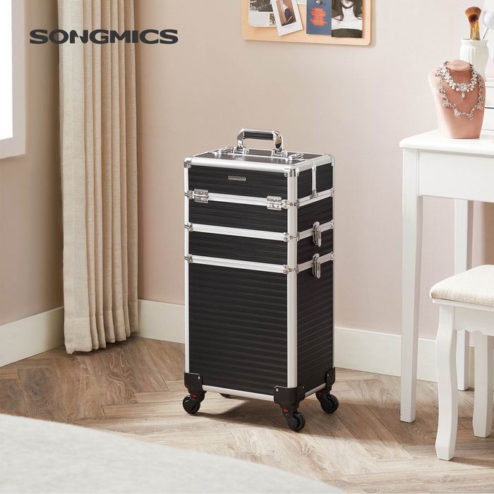 Duży wózek z kółkami Profesjonalna kosmetyczka Pusta kosmetyczka