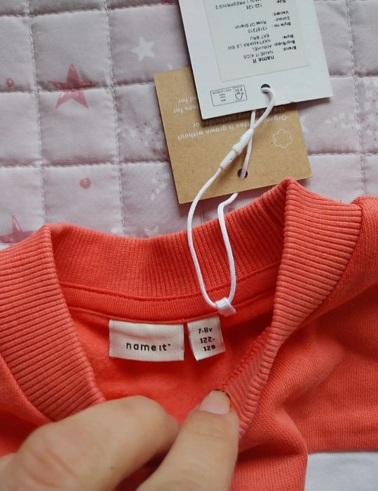 Conjunto | Lote de 2 camisolas cardadas | Name it | amarelo e coral