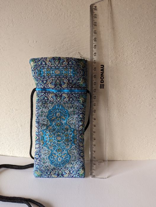 Torebka ozdobna niebieska