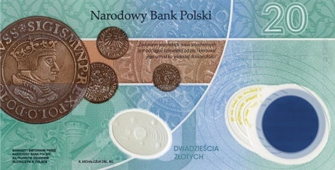 Banknot kolekcjonerski 20 zł Mikołaj Kopernik 2023 rok