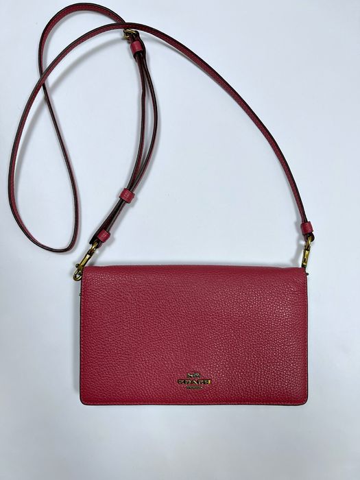 Шкіряна кожана сумка через плече крос-боді Coach оригінал