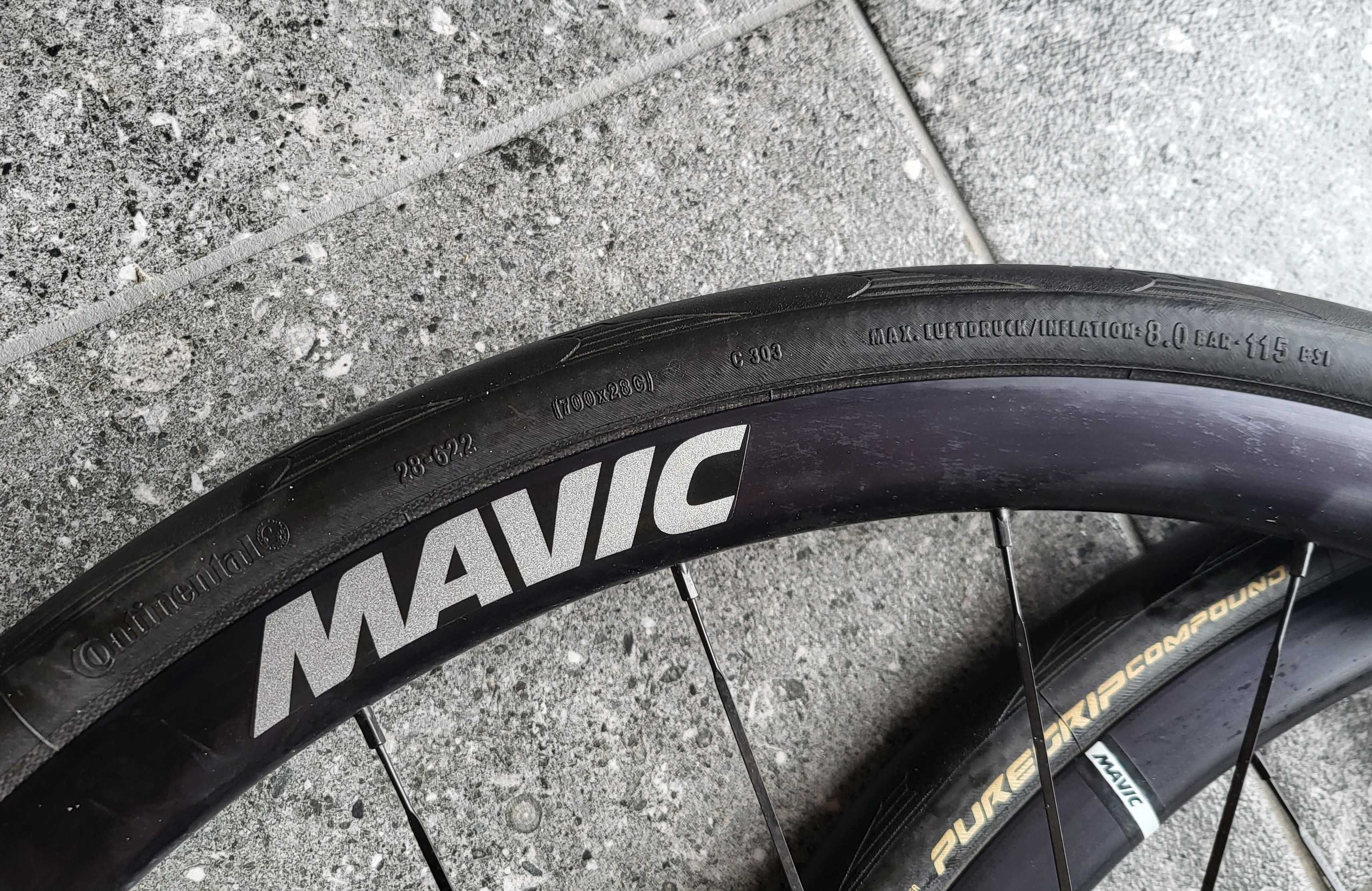 Koła Mavic Ksyrium Disc 30 + opony Conti GrandSport Race 28mm IDEALNE