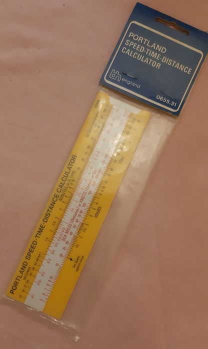 Régua calculadora velocidade distância tempo náutica