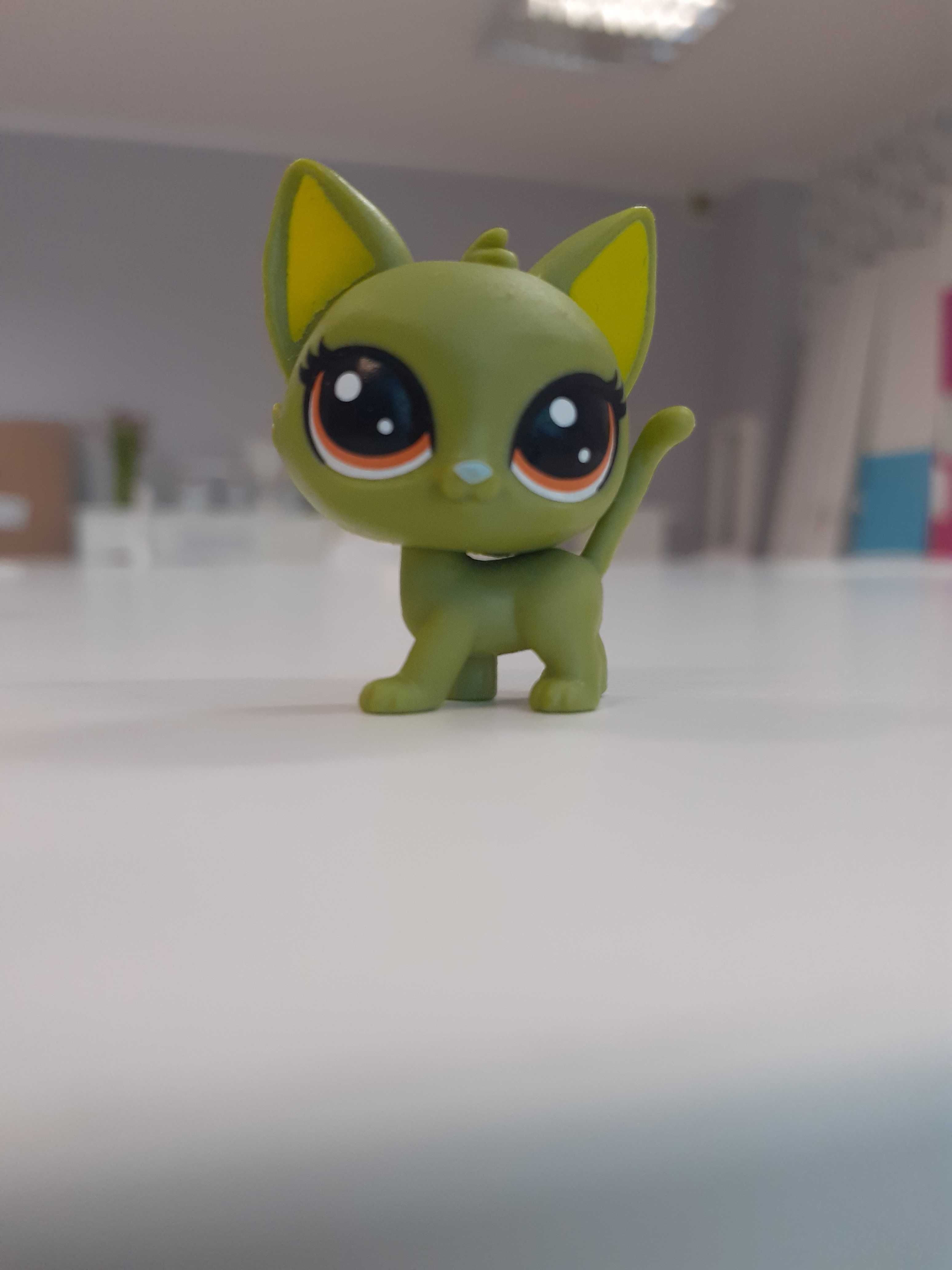 Figurka kotek zielony mały LPS littlest pet shop kot UNIKAT Pocus