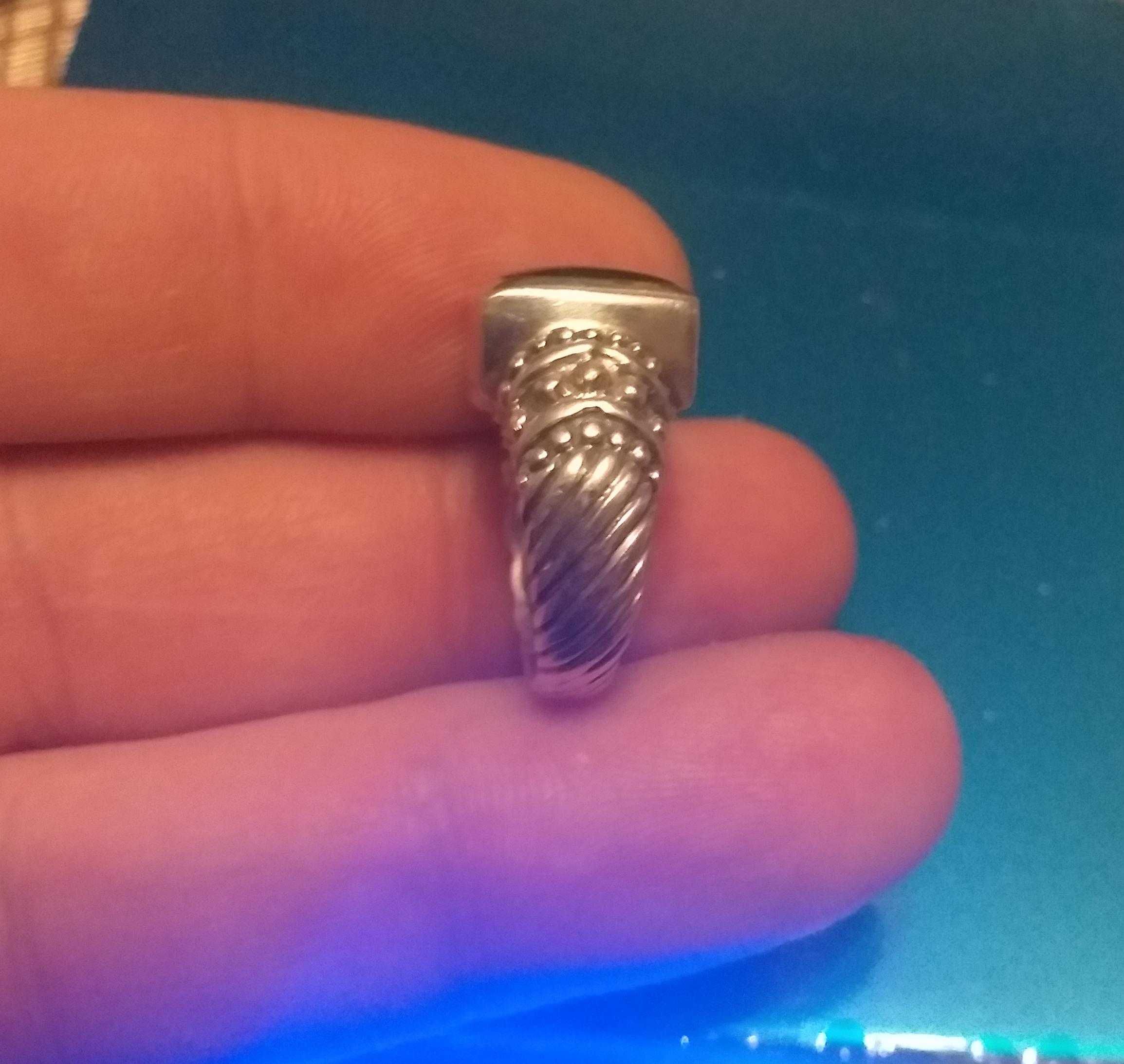 Sygnet pierścień srebro 925 z onyksem.