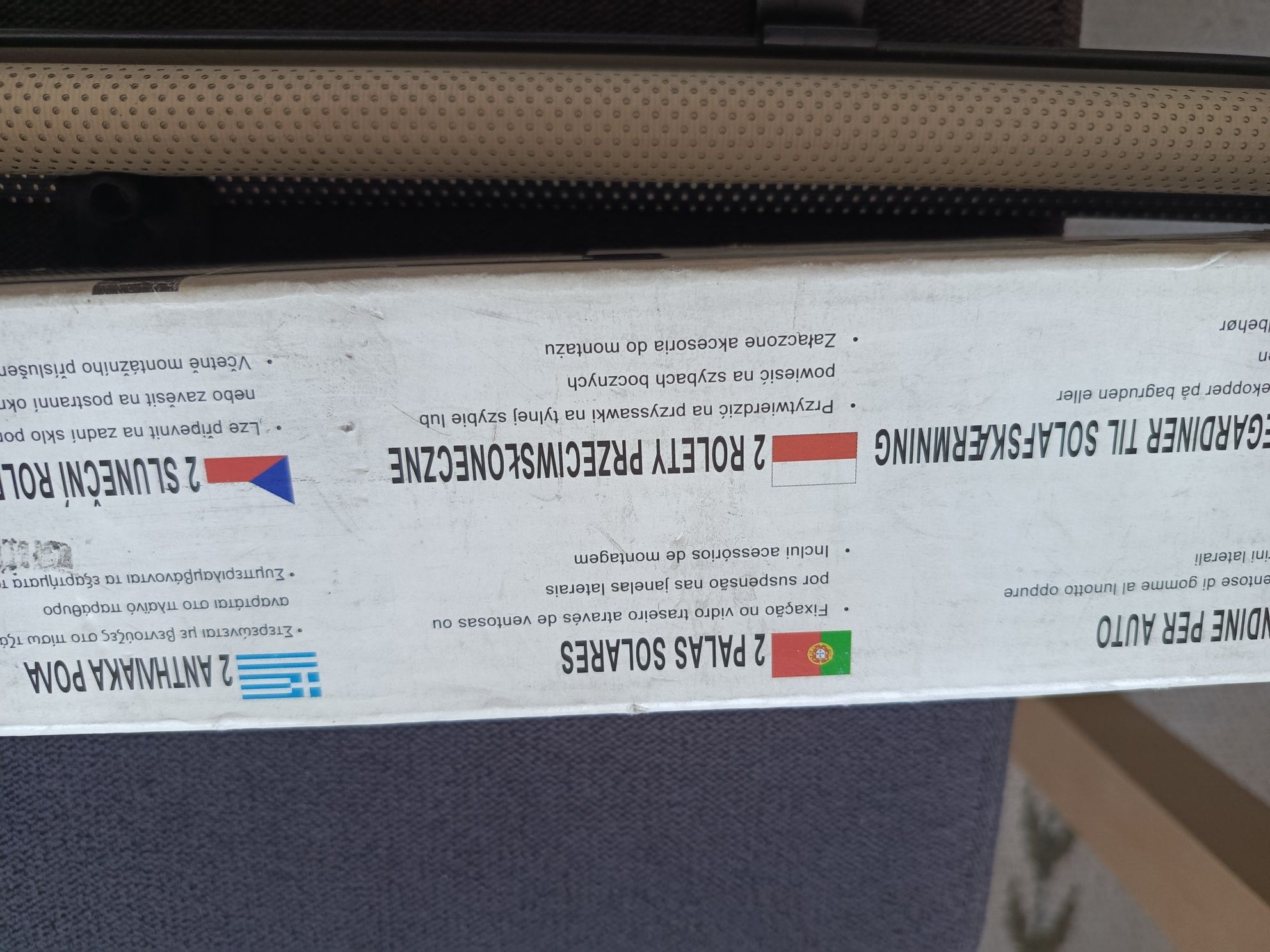 Automatyczne rolety samochodowe na boczne szyby/czarne perforowane