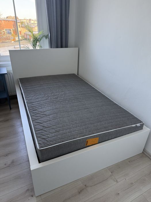 Rama łóżka MALM IKEA 140x200, +materac 120x200