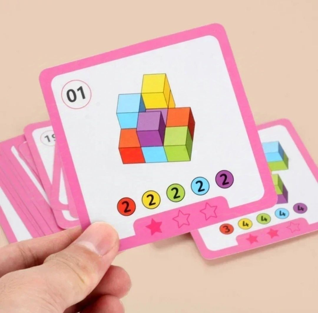Układanka Cubes gra logiczna z kartami