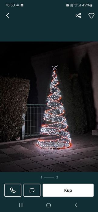 Choinka Led 3D Metalowa Składana