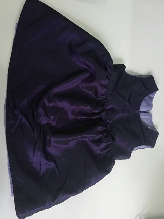 Śliczna sukienka elegancka dla dziewczynki 80 cm 9-12 miesięcy fiolet
