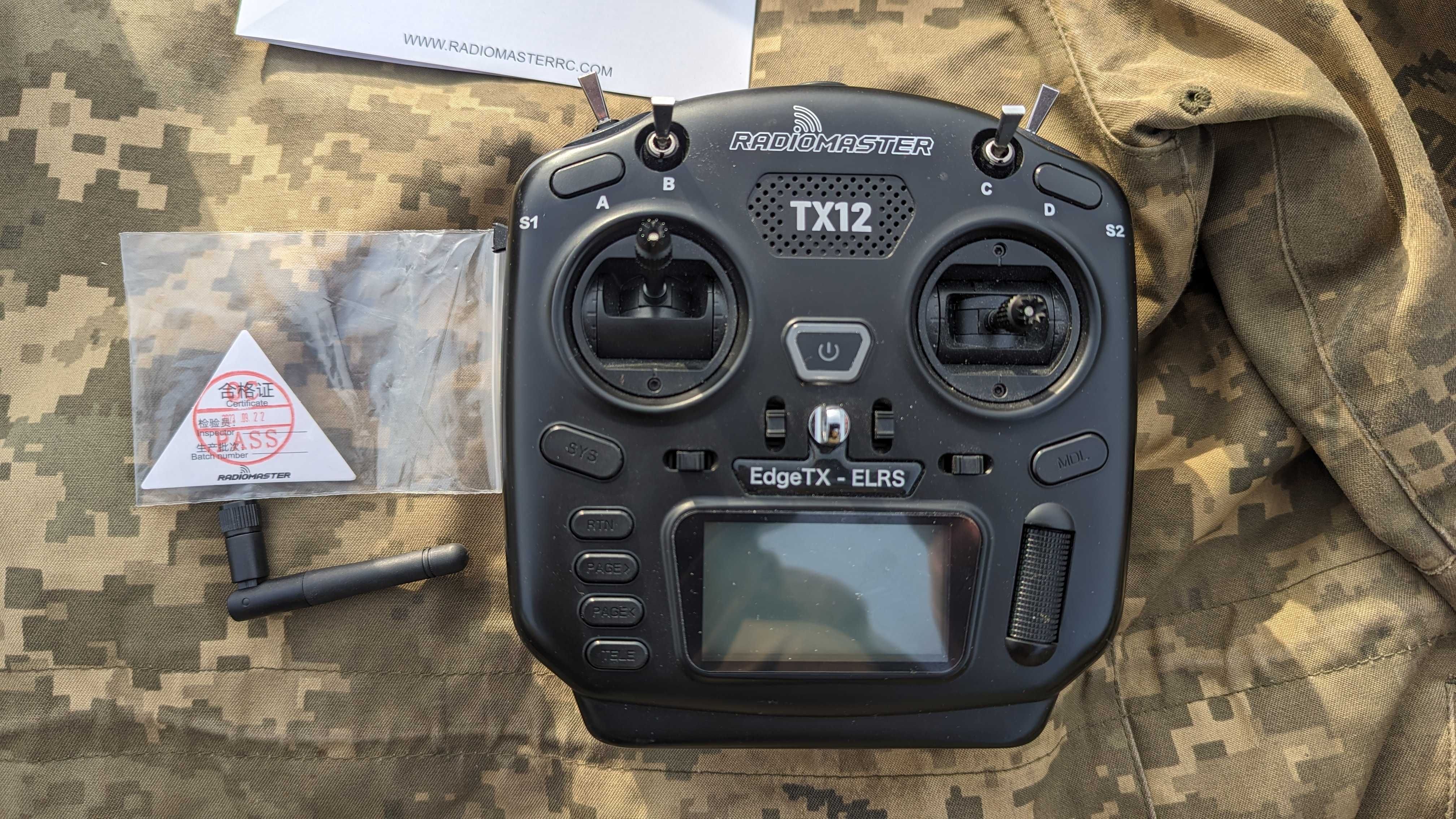 Пульт Radiomaster TX12 ELRS M2 управления FPV Комплект с аккумуляторам