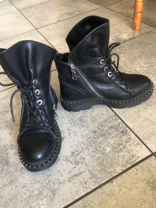 Зимние ботинки кожа