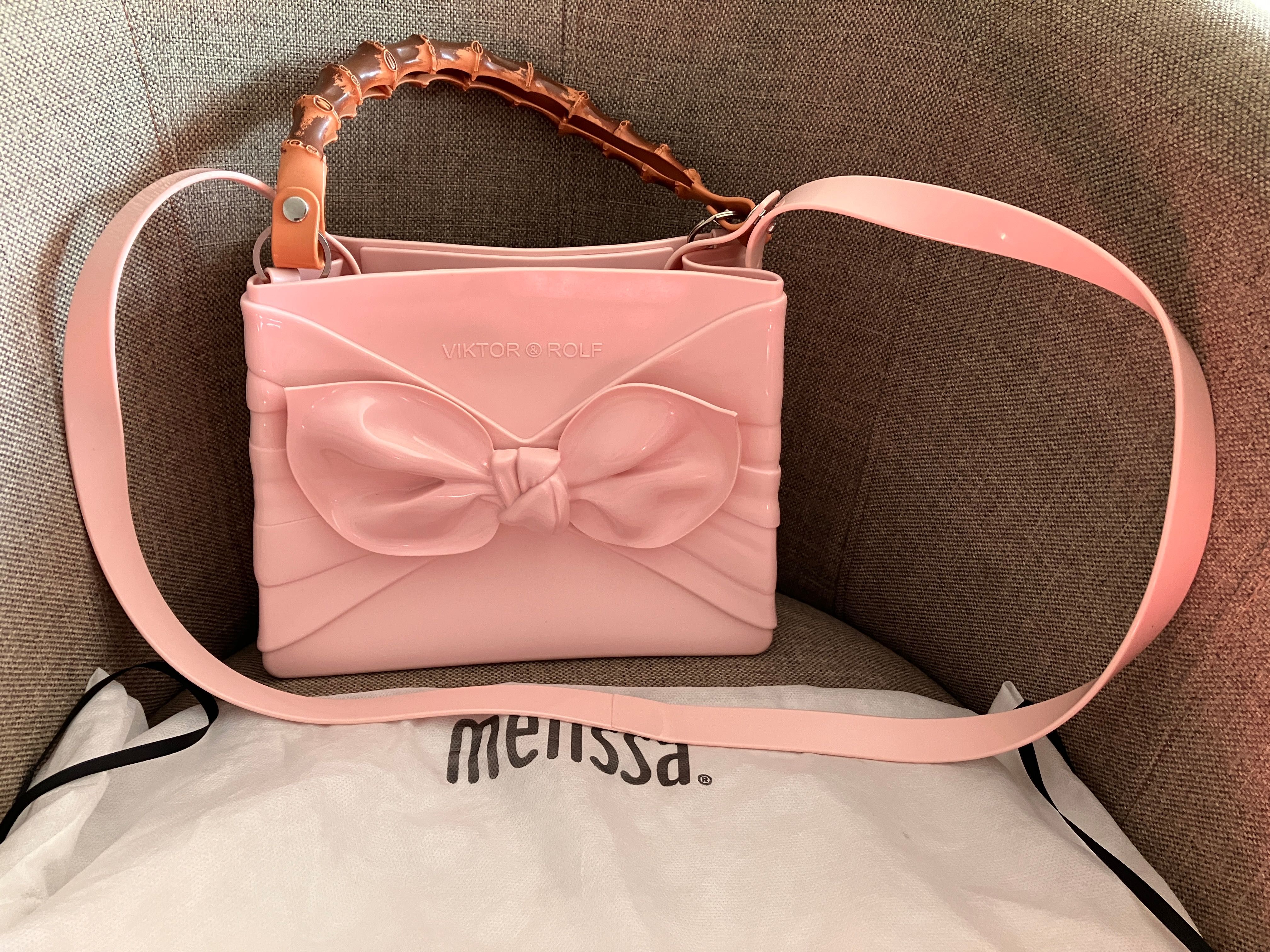 MELISSA TIE BAG Viktor and Rolf torebka limitowana edycja pudrowy róż