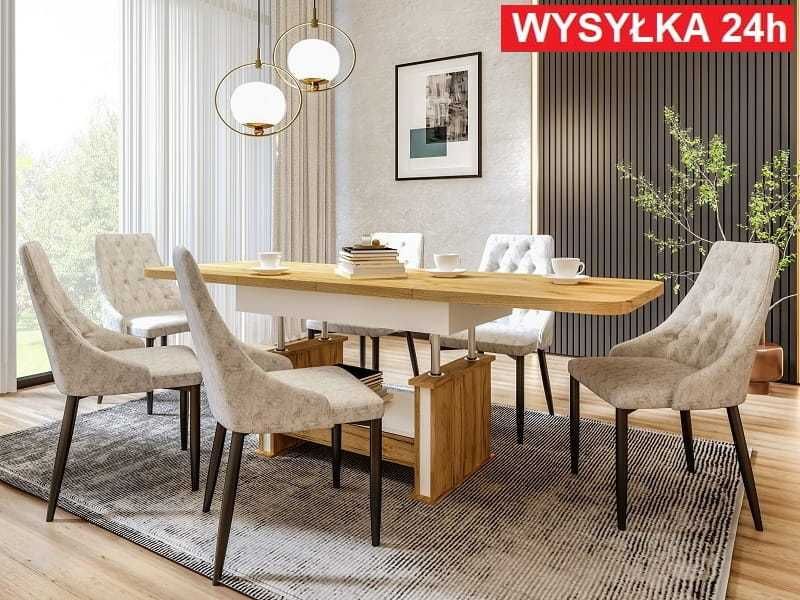 Ławostół L15 SZUFLADA 120/210x70 dąb craft złoty czarny biały w 24h