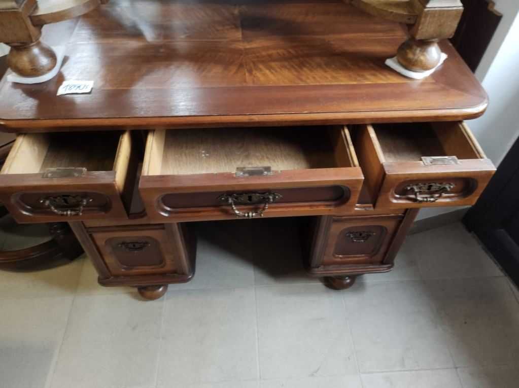 Piękne biurko drewniane dębowe rzeźbione zdobione FV DOWÓZ