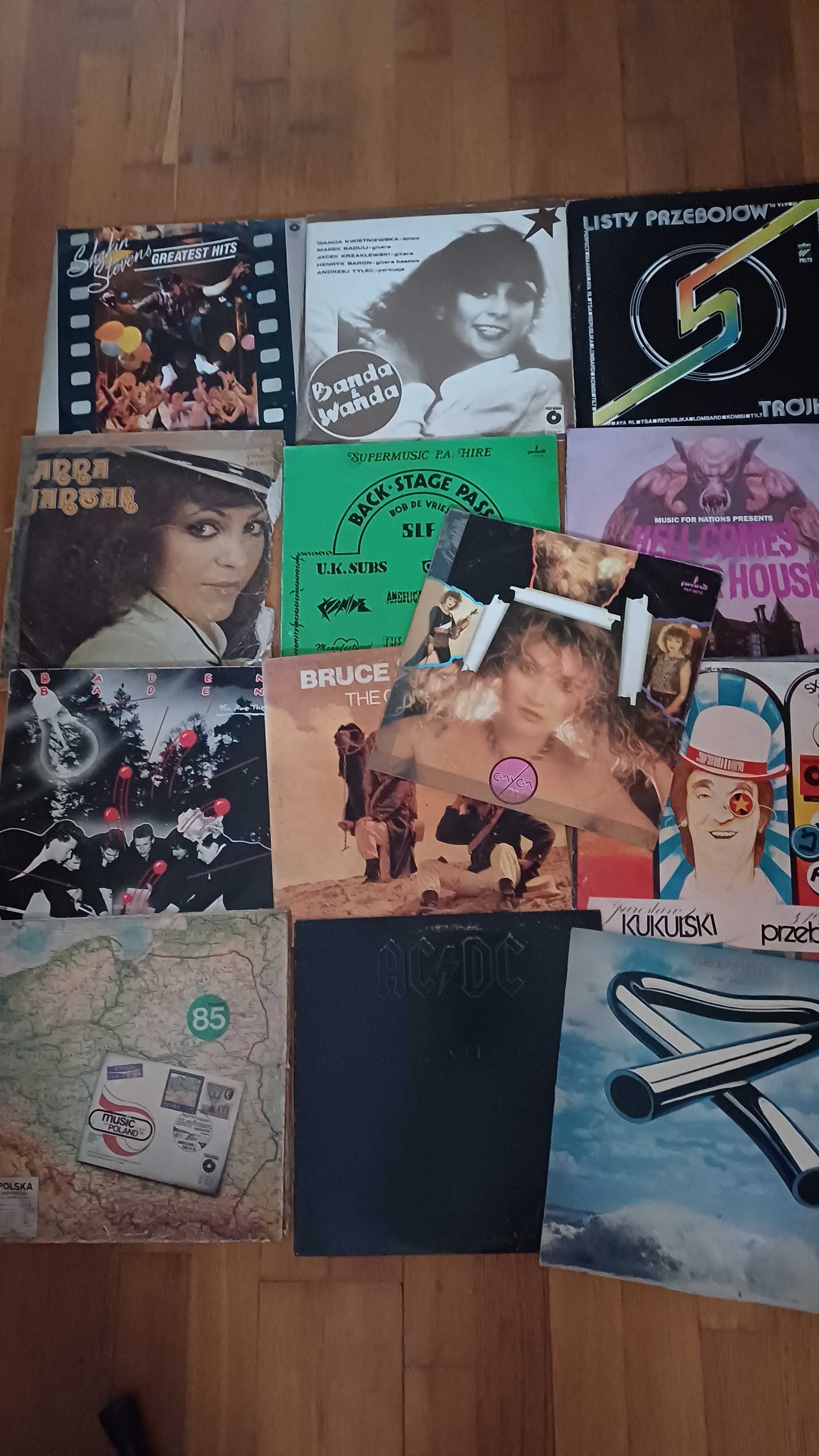 płyty winylowe 13 sztuk ACDC, Mike Oldfield i inne
