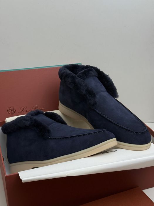 Лофери лоро піана LORO PIANA зимові замшеві утеплені