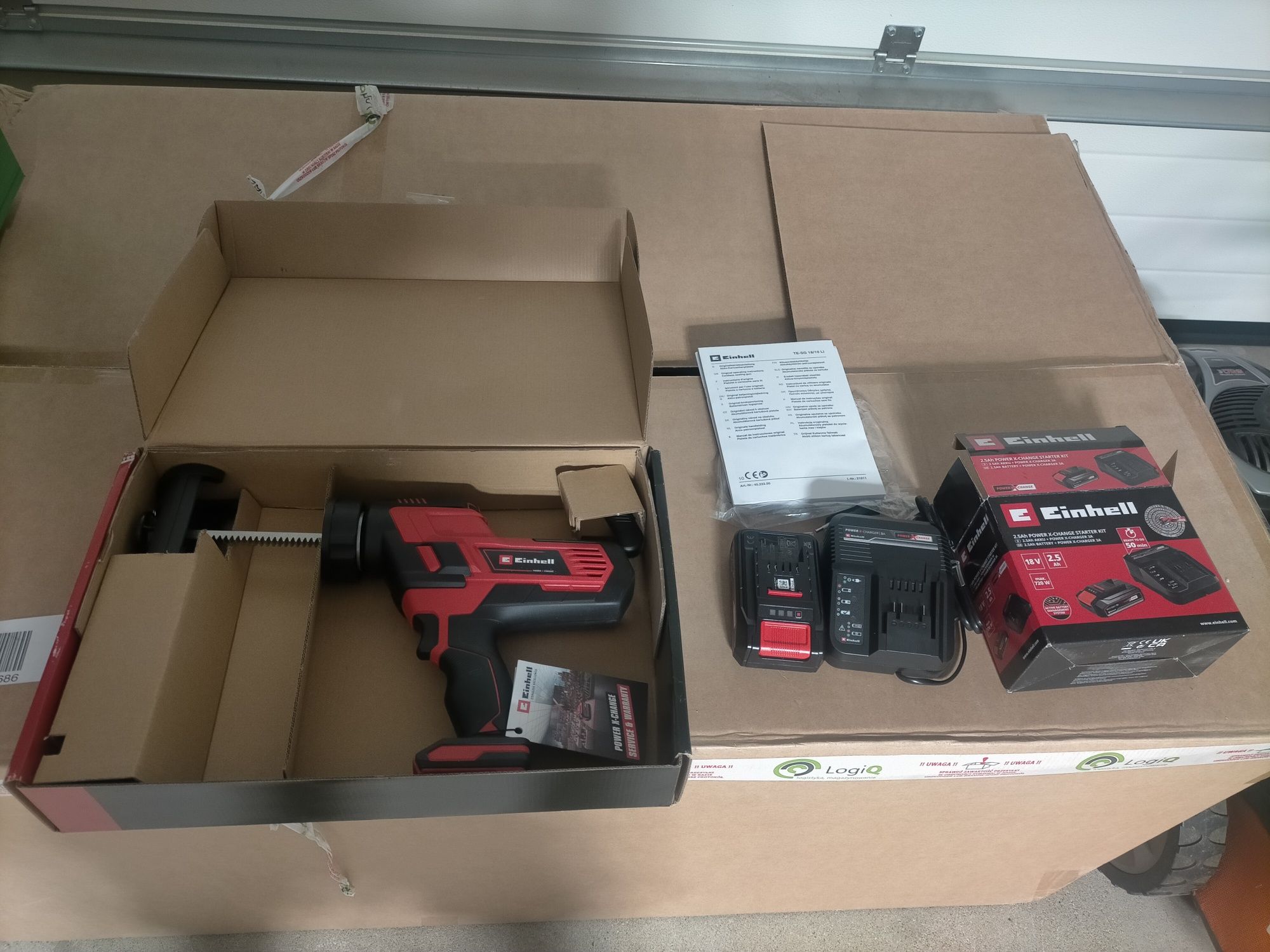 EINHELL pistolet do silikonu NOWY plus bateria i  ładowarka