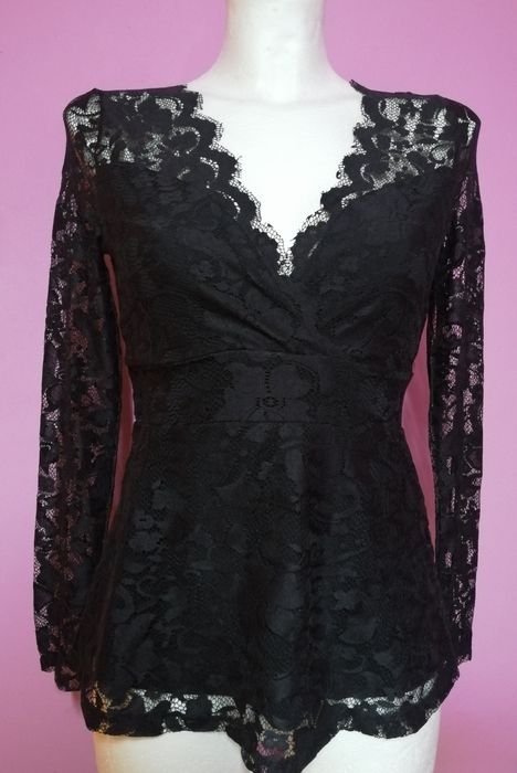 Чорна мереживна кофтинка Anna Field