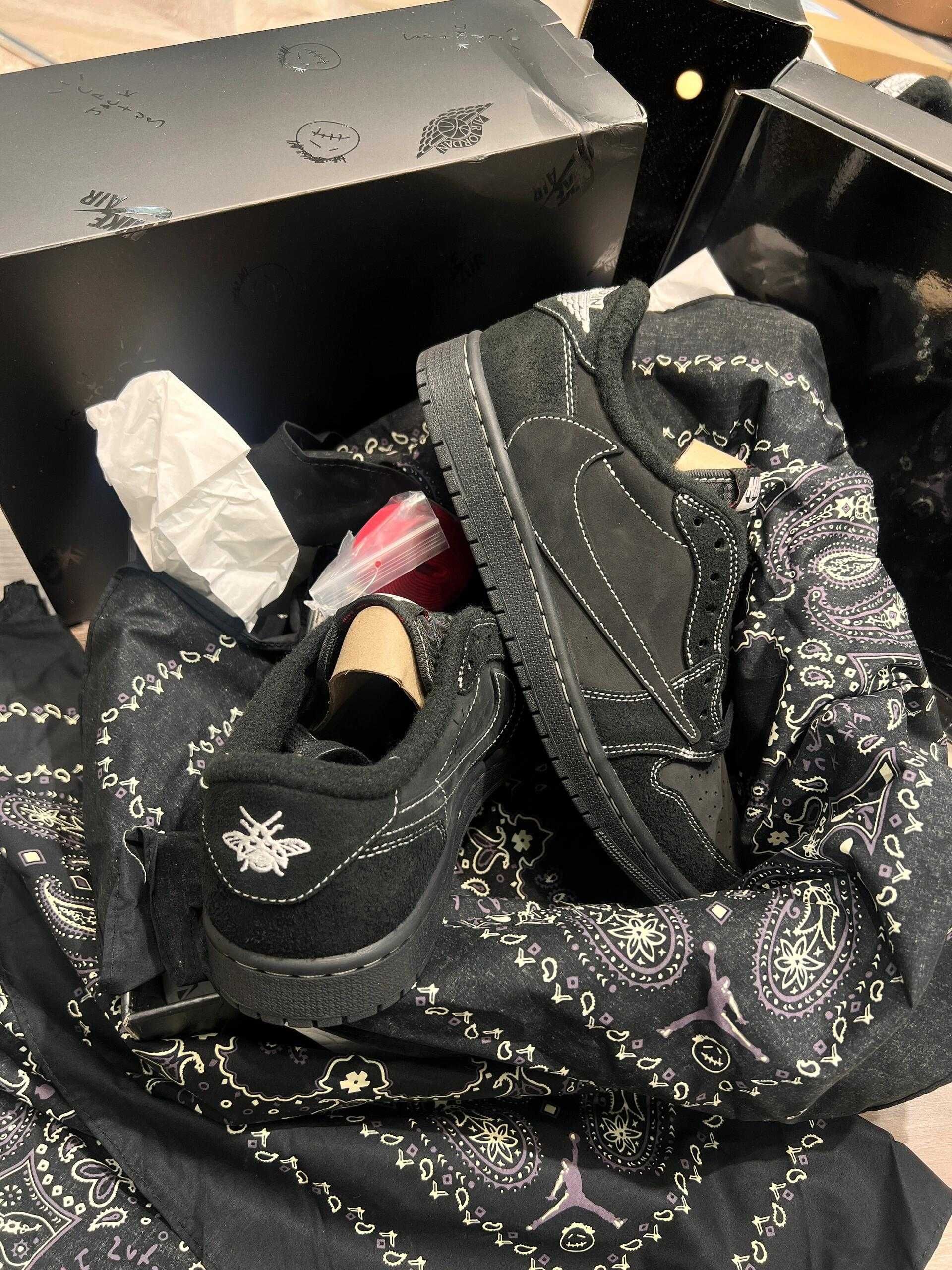 Jordan 1 Retro Low OG SP Travis Scott Black Phantom 38