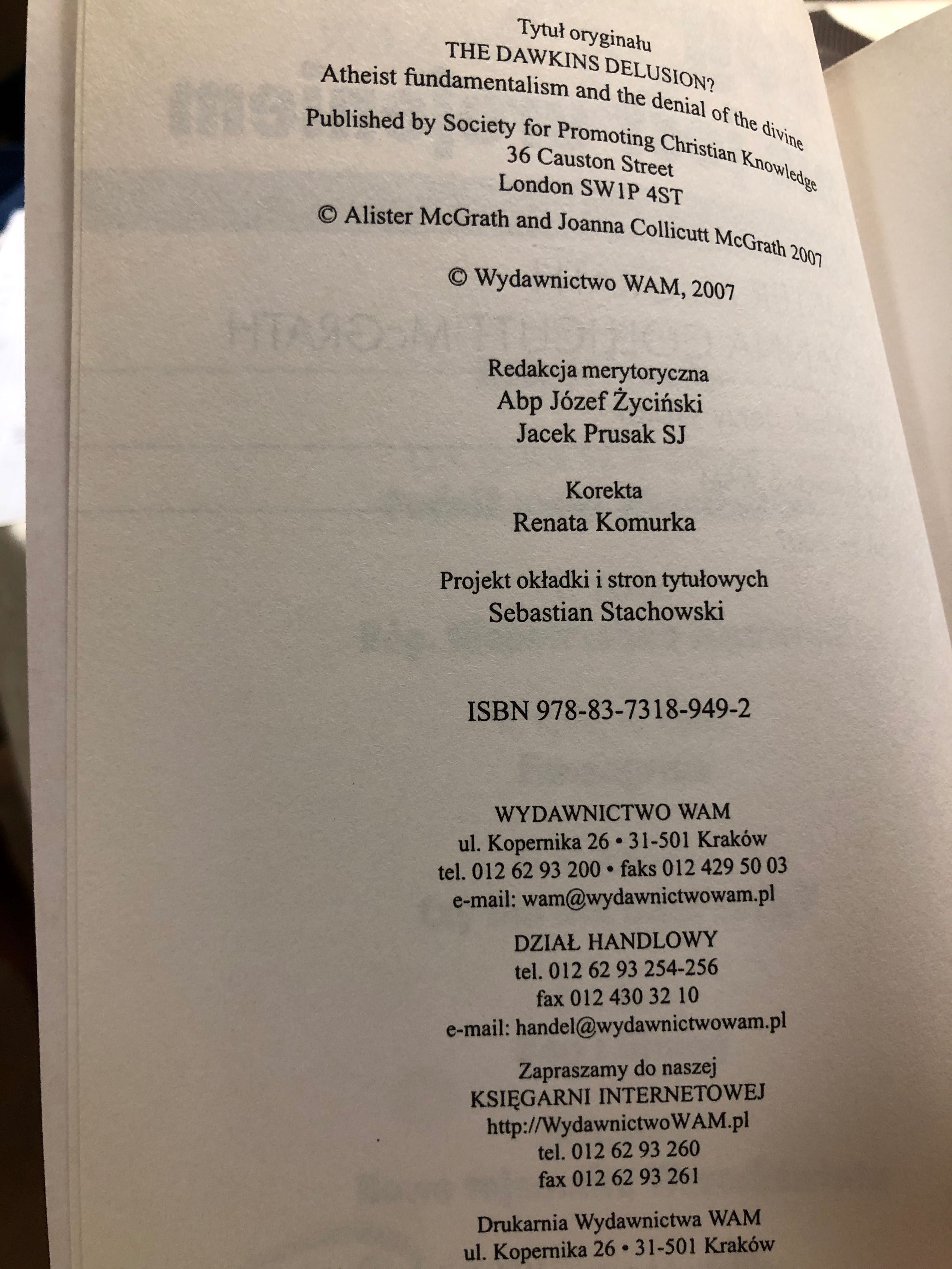 Bóg nie jest urojeniem. Alister McGrath