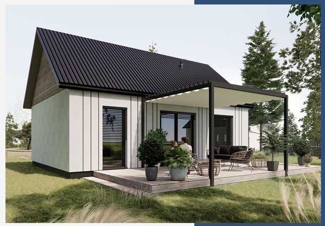 Nowoczesny domek wolnostojący – Brunów | Dostępny od kwietnia