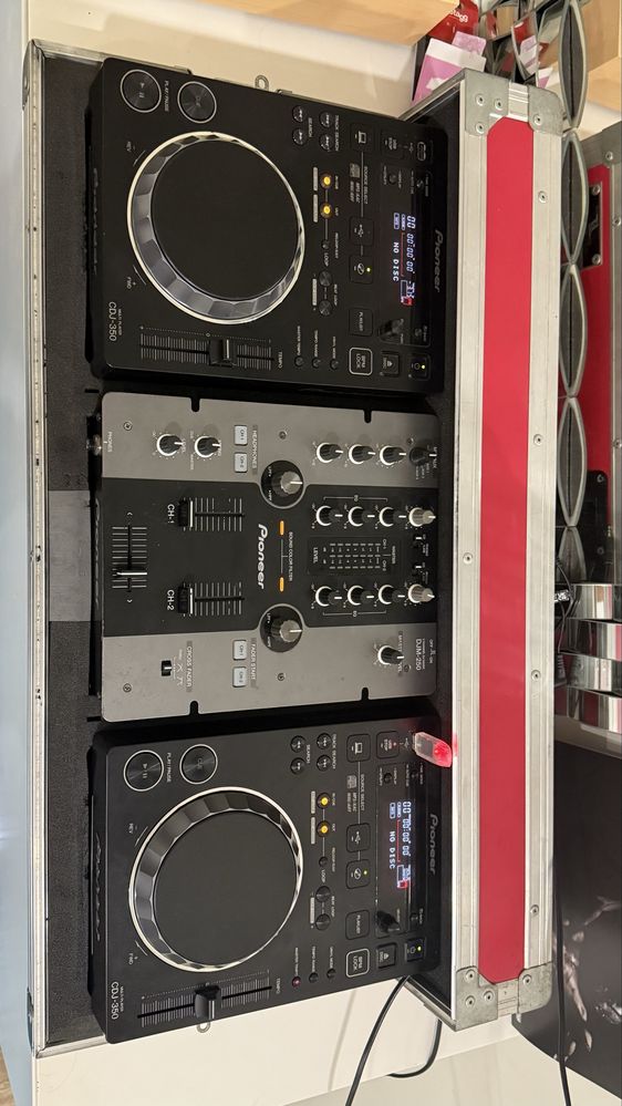 2x cdj 350 + 1x djm 250 K + Flight Case Original