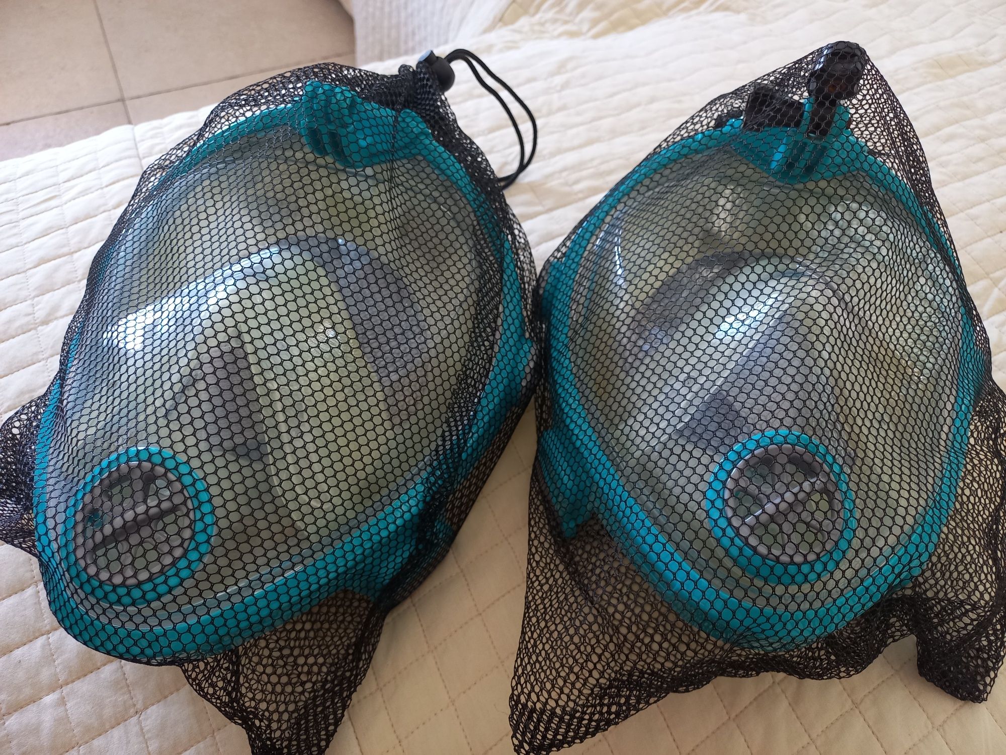 Duas mascaras de Snorkeling de superfície Easybreath