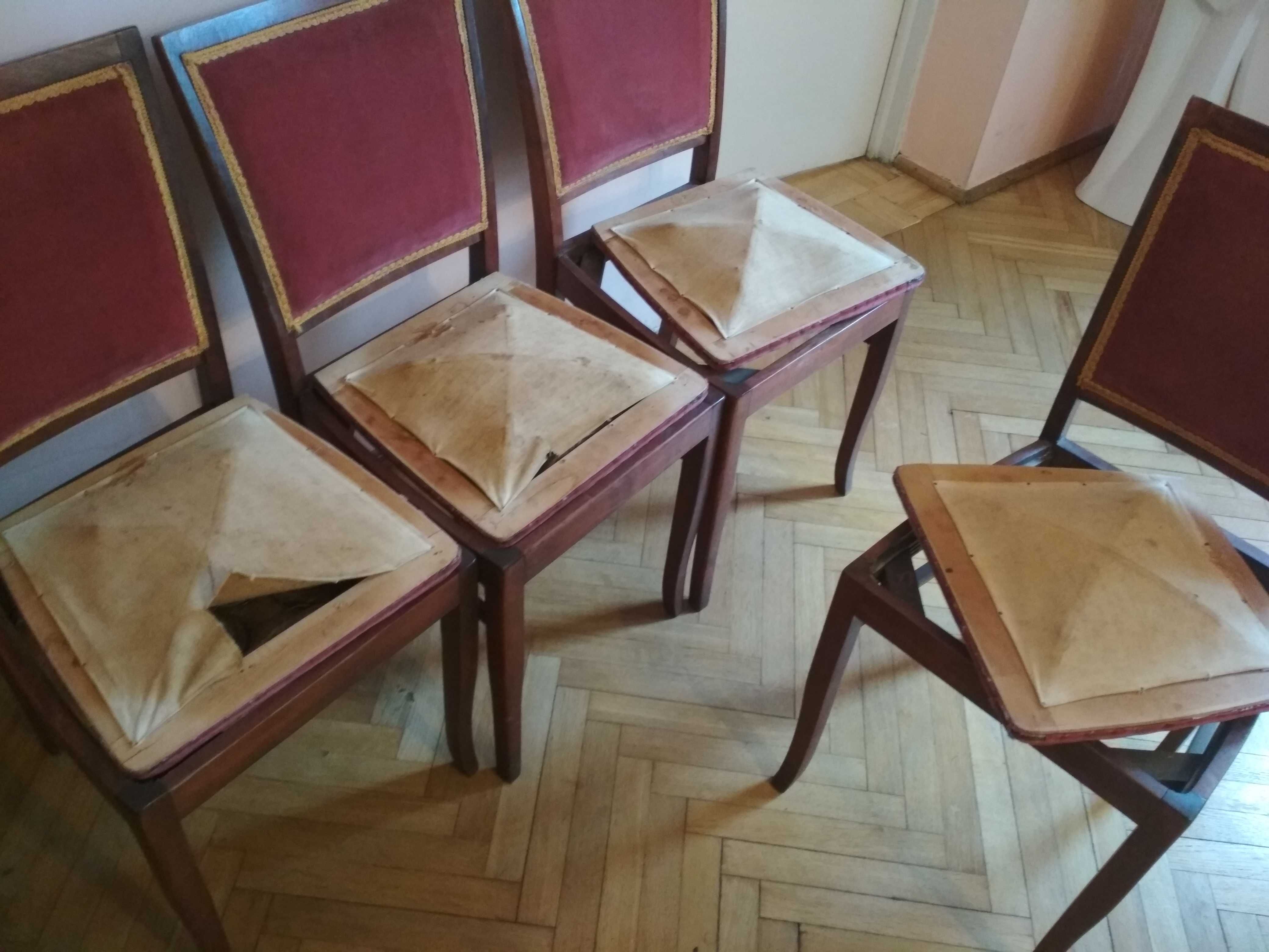 Stylowy rozkładany stół + 4 krzesła