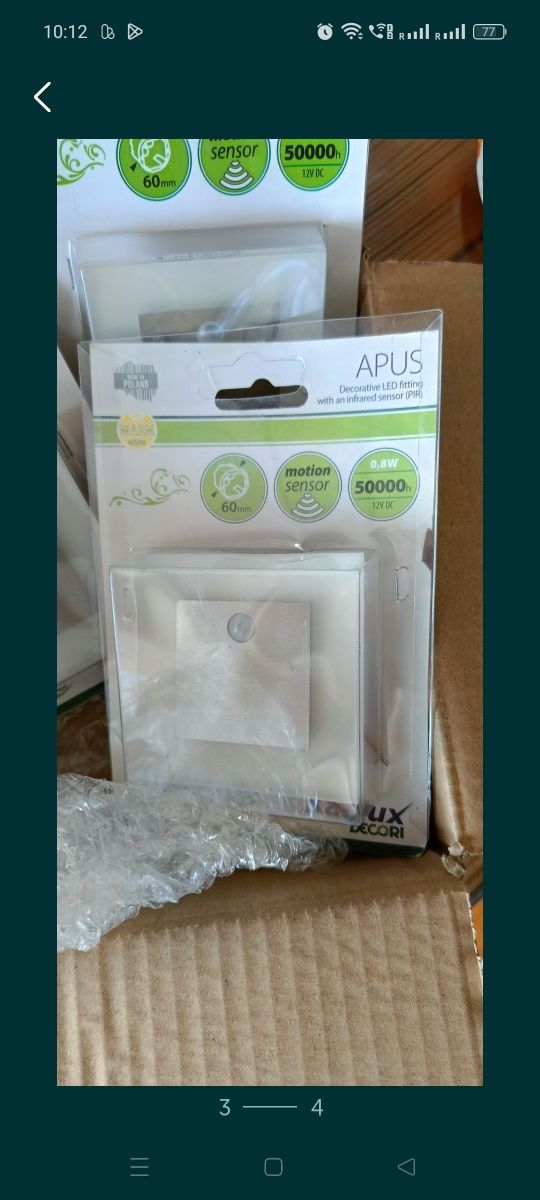 Oprawa schodowa z czujnikiem ruchu. Apus