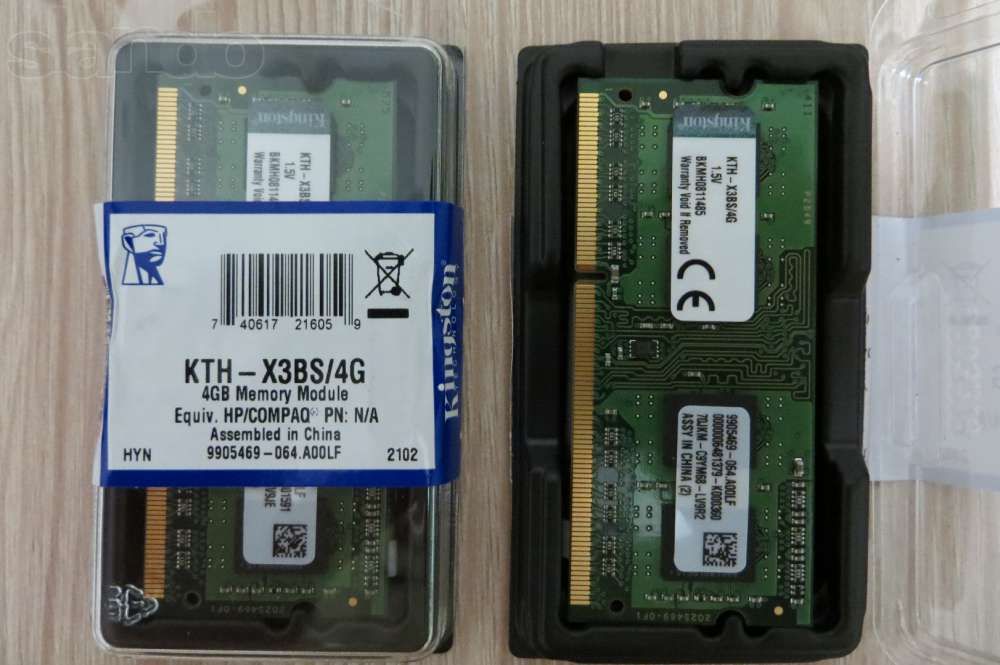 Продам два модуля памяти Kingston KTH-X3BS/4G +SO-DIMM to DIMM Adapter