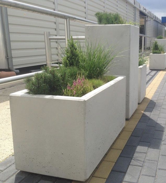 Betonowe donice donica ogrodowa duza prostokatna 40x40x80