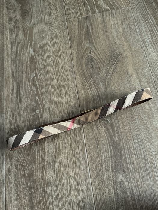 Ремінь burberrу nova check canvas and leather