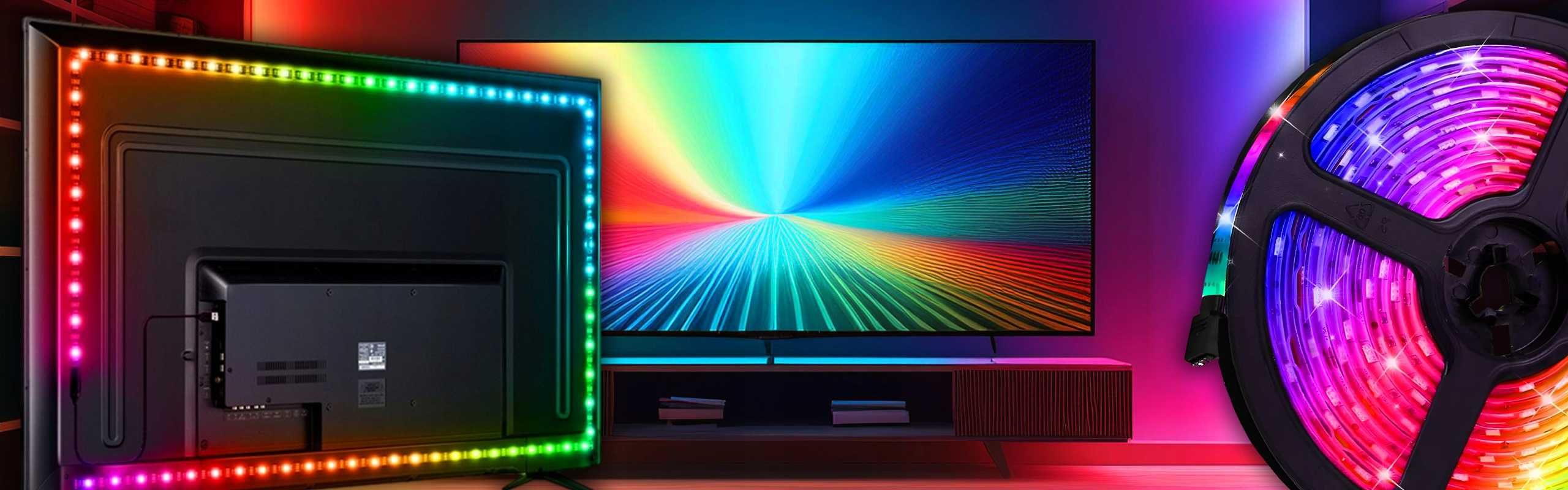 Taśma led smd 5050 rgb zestaw pilot 5m wodoodporna