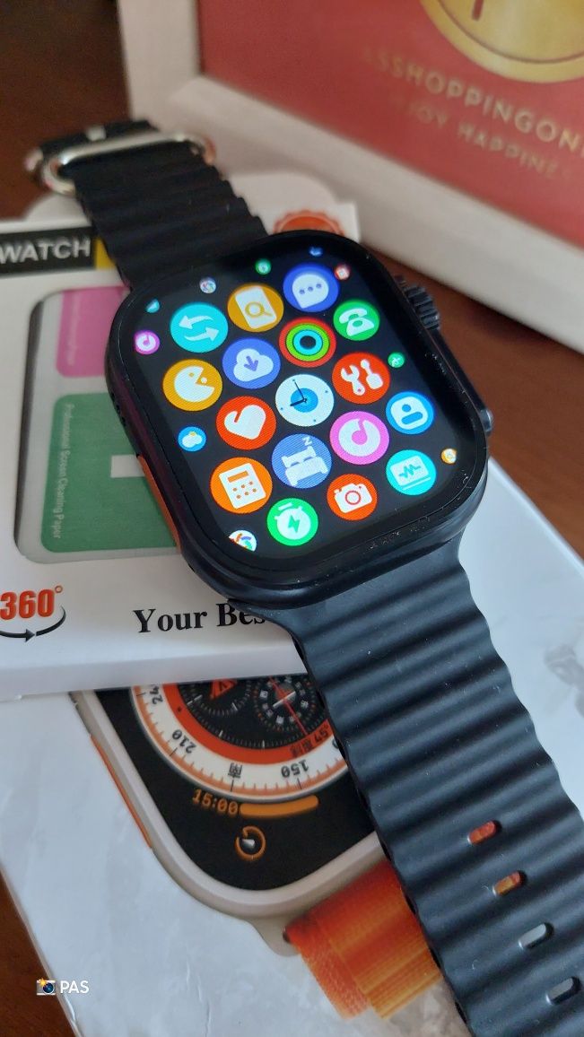 T10 Ultra Smartwatch Black Bateria 250mah Ecrã 1.99' HD