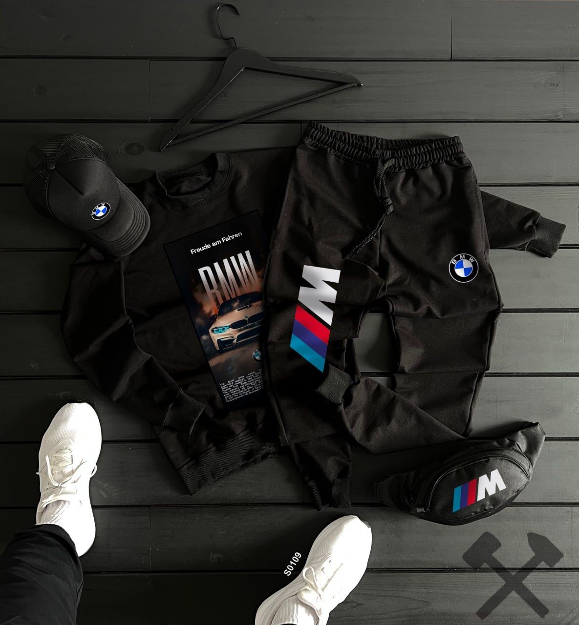 Спортивний костюм чоловічий BMW, світшот+штани,худи,Motorsport,весна,л