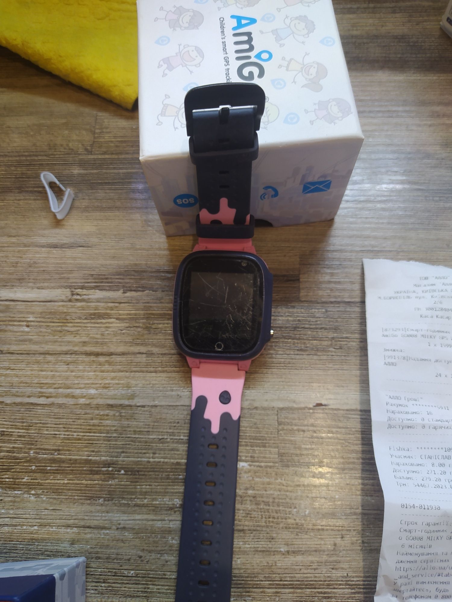 Смарт часы для детей AmiGo G008 MILKY GPS WIFI Pink