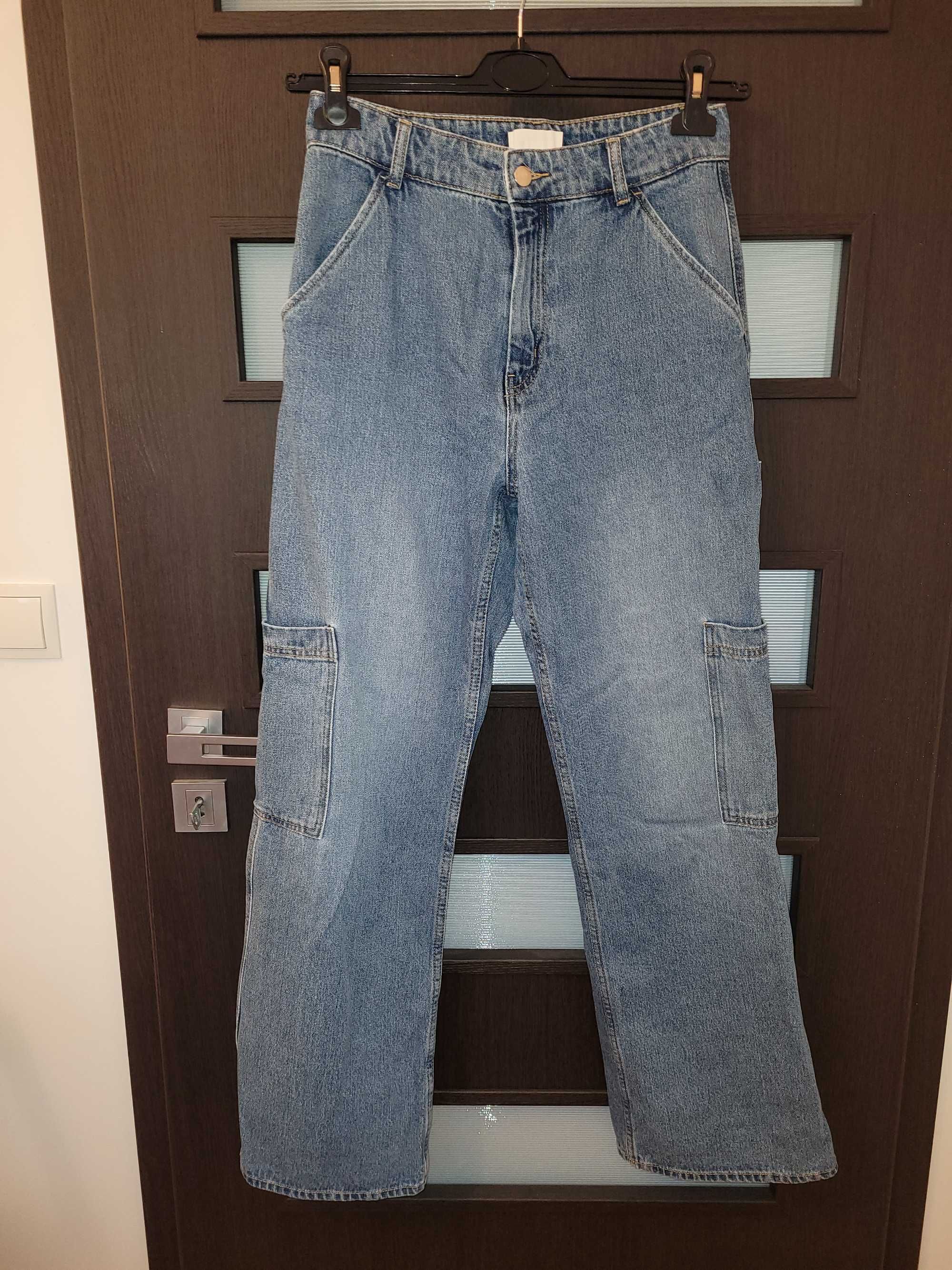 H&M spodnie cargo jeansy r. 38 damskie