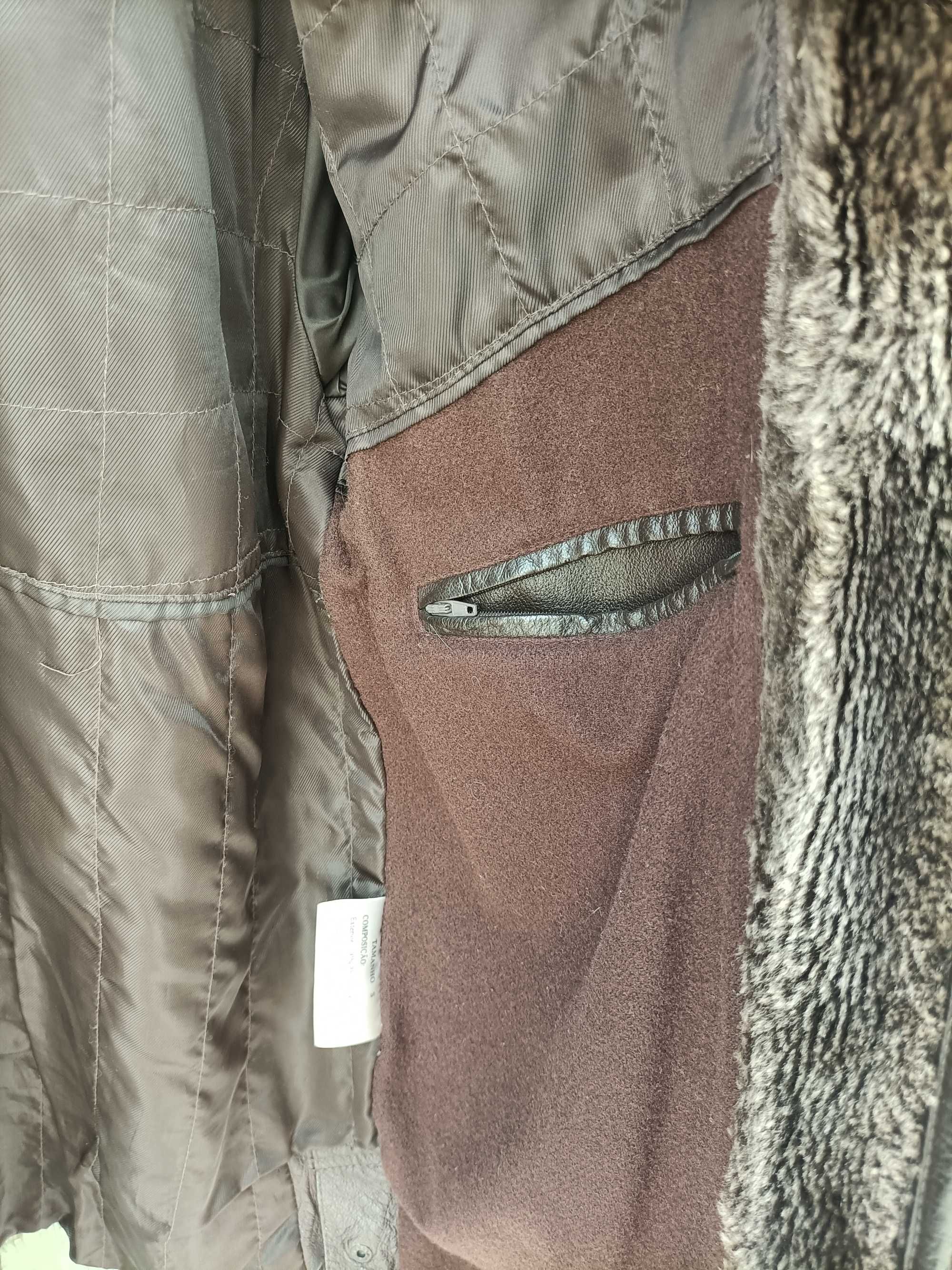 Parka em pele genuína