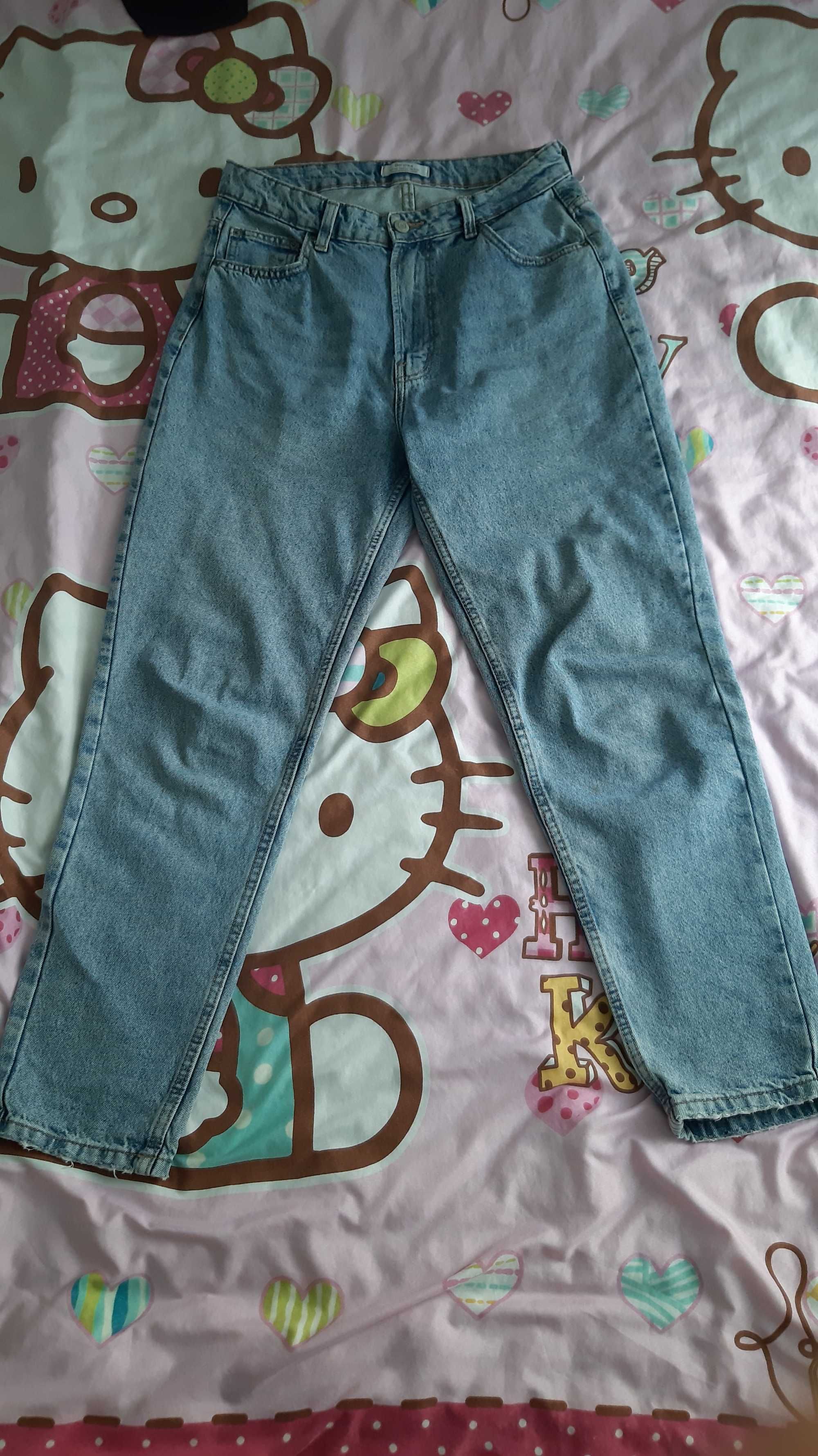 Spodnie rozmiar L, Bershka, dżins, mom jeans