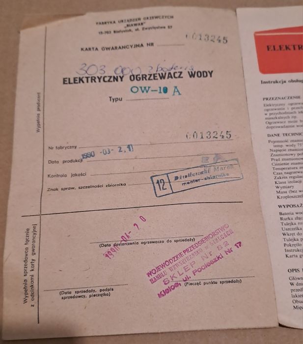 Przepływowy ogrzewacz wody elektryczny