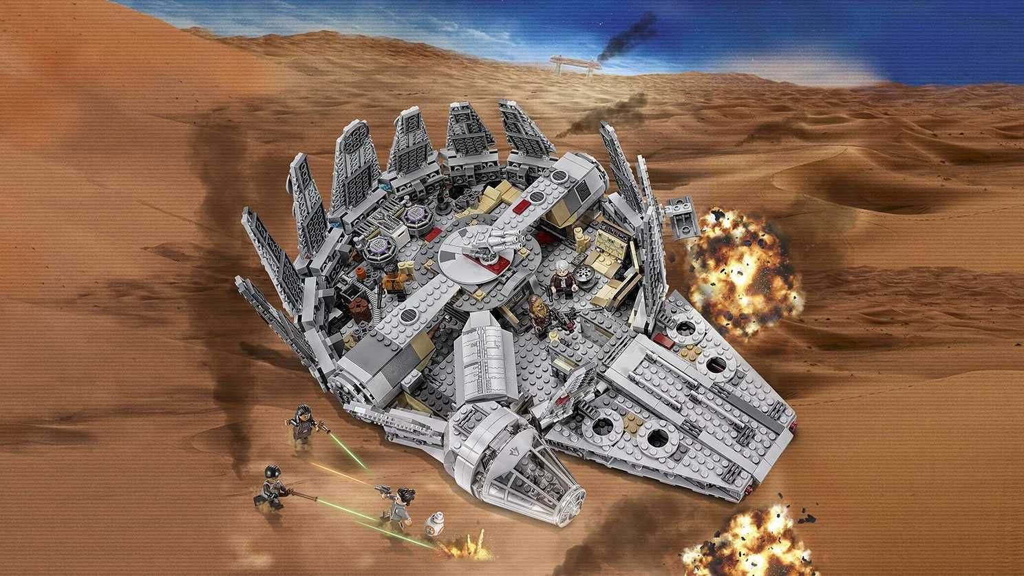 Klocki LEGO 75105 Millennium Falcon, Sokół Millenium z BB8. Unikat!