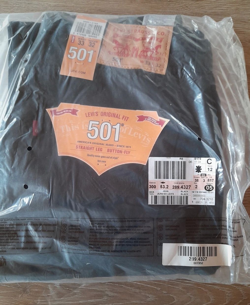 Levi's 501 W33L32 novas com etiqueta